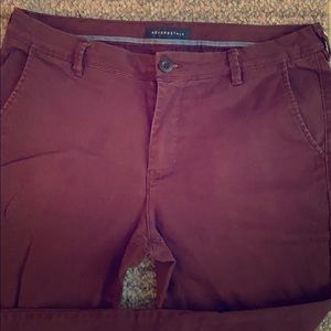 Aeropostale Burgundy Skinny Chino